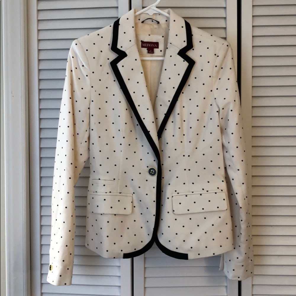 Target black polka dot blazer